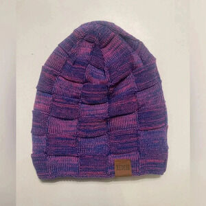 Redess Purple Faux Fur Lined Unisex Adult Beanie